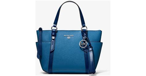 michael kors small leather tote two tone|Michael Kors extra small bag.